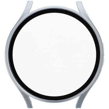 Etui Bizon Case+Glass do Galaxy Watch 5 44mm, srebrne