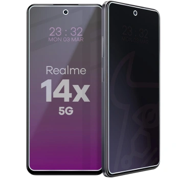 Prywatyzujące szkło hybrydowe Bizon Glass Mule Shadow do Realme 14x 5G, matowe