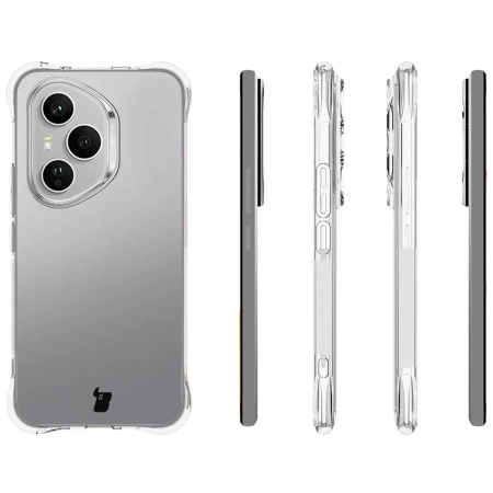 Elastyczne etui + 2x folia na ekran Bizon Case Clear Pack do Honor 400 Pro