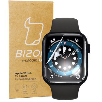 Folia hydrożelowa na ekran Bizon Glass Hydrogel, Apple Watch 8/7 45mm, 2 sztuki