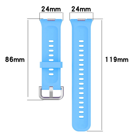Pasek Bizon Strap Watch Silicone Pro SR do Huawei Watch Fit 4 / 4 Pro / 3, błękitny