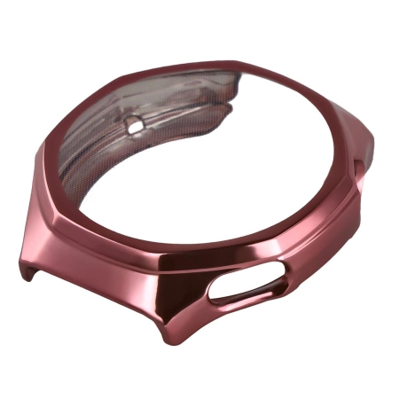 Etui z osłoną ekranu Bizon Case Watch Felipe do Huawei Watch GT6 Pro 46 mm, różowe