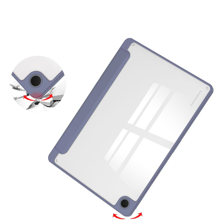 Etui Bizon Case Tab Clear Matt do Galaxy Tab A9 Plus, lawendowe