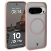 Etui z pierścieniem magnetycznym + szkło hartowane Bizon MatteO Pack do Google Pixel 10 / 10 Pro, przydymione-jasnoróżowe