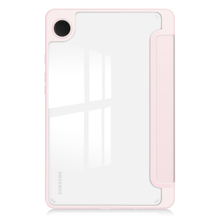 Etui Bizon Case Tab Clear Matt do Galaxy Tab A9, jasnoróżowe