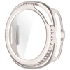 Etui ze szkłem do zegarka Bizon Case+Glass Watch do Samsung Galaxy Watch 8 Classic 46 mm, szampańskie