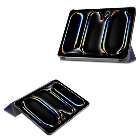 Etui Bizon Case Tab Croc do iPad Pro 11" 2025 / 2024, granatowe