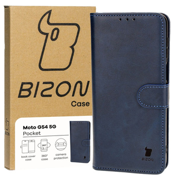 Etui z klapką Bizon Case Pocket do Motorola Moto G54 5G/G54 Power, granatowe