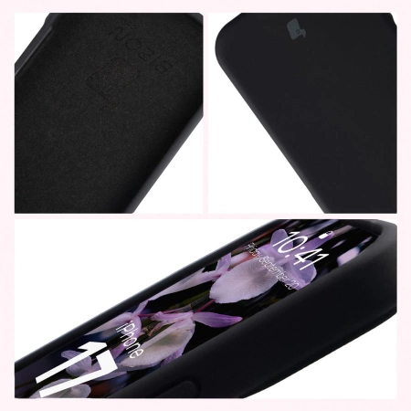Silikonowe etui Bizon Soft Case do iPhone 17, czarne