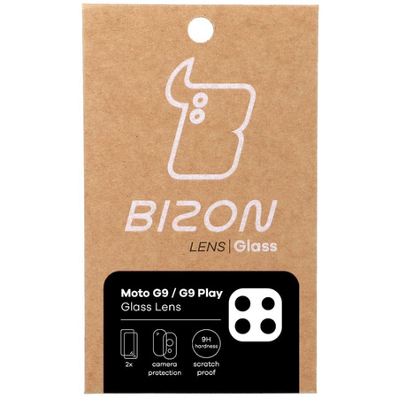 Szkło na aparat Bizon Glass Silk Lens dla Moto G9 / G9 Play, 2 sztuki