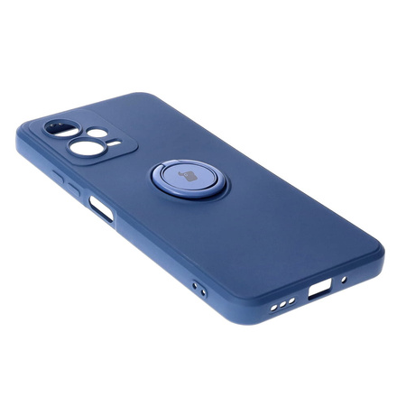 Etui Bizon Case Silicone Ring Sq do Xiaomi Redmi Note 12 5G/Poco X5, granatowe