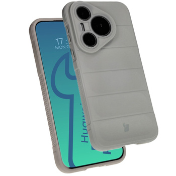 Pancerne etui Bizon Case Tur do Huawei Pura 70 Pro / Pro+, jasnoszare