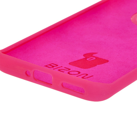 Silikonowe etui Bizon Soft Case do Motorola Edge 50 Pro, neonowo-różowe