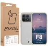 Etui Bizon Case Angelo do Xiaomi POCO F8 Pro, półprzezroczyste z beżową ramką
