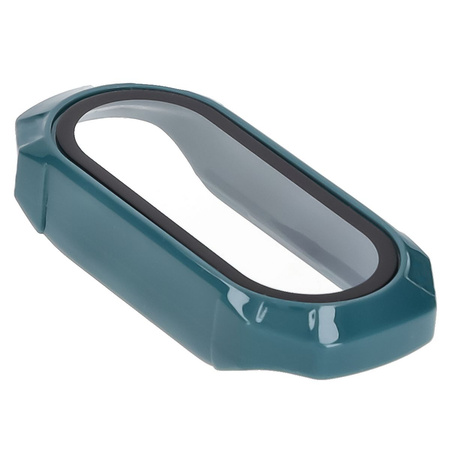 Etui ze szkłem do zegarka Bizon Case+Glass Watch do Xiaomi Smart Band 9, zielone