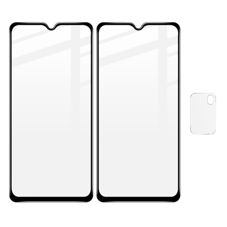 2x Szkło + szybka na aparat Bizon Edge Pack do  Xiaomi Poco M3