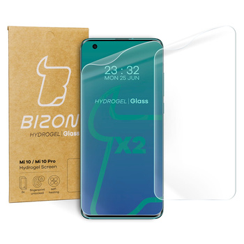 Folia hydrożelowa na ekran Bizon Glass Hydrogel, Xiaomi Mi 10 / 10 Pro, 2 sztuki