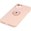 Etui Bizon Case Silicone Ring do iPhone 12 Pro, jasnoróżowe