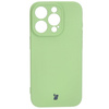 Etui Bizon Case Silicone do iPhone 15 Pro, jasnozielone