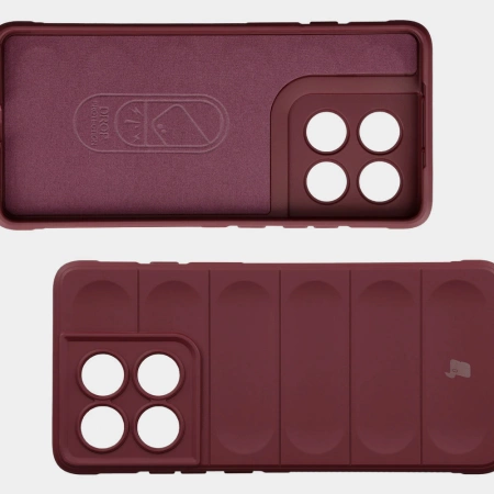 Pancerne etui Bizon Case Tur do Motorola Edge 60 Pro, burgundowe