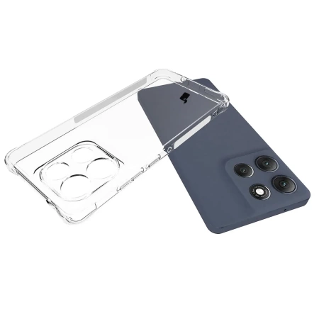 Elastyczne etui + 2x folia na ekran Bizon Case Clear Pack do Motorola Moto G86 Power 5G