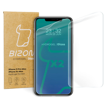 Folia hydrożelowa na ekran Bizon Glass Hydrogel, iPhone 11 Pro Max / Xs Max, 2 sztuki