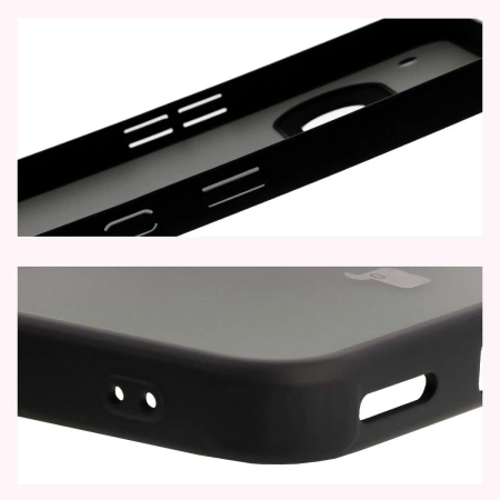 Etui Bizon Case Angelo do Nothing Phone (3a), półprzezroczyste z czarną ramką