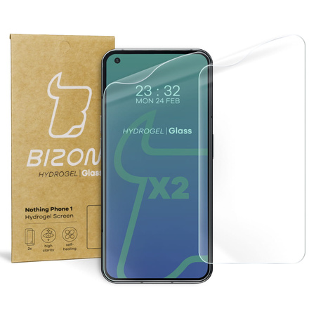 Folia hydrożelowa na ekran Bizon Glass Hydrogel dla Nothing Phone 1, 2 sztuki