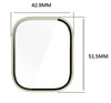 Etui ze szkłem do zegarka Bizon Case+Glass Watch do Xiaomi Redmi Watch 5 Active, beżowe