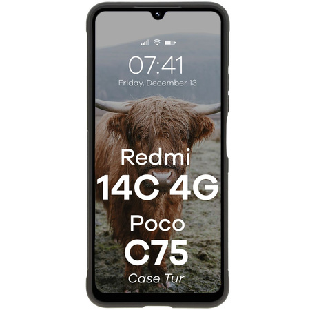 Pancerne etui Bizon Case Tur do Xiaomi Redmi 14C 4G / POCO C75, czarne