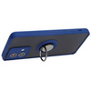 Etui z uchwytem na palec Bizon Case Hybrid Ring do Motorola Moto G84 5G, przydymione z granatową ramką