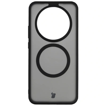 Etui z pierścieniem magnetycznym Bizon Case MatteO do Honor Magic8 Lite, przydymione-czarne