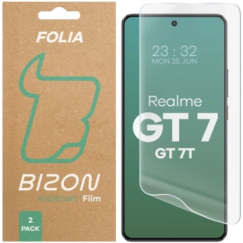 Folia hydrożelowa na ekran Bizon Glass Hydrogel Front Duo do Realme GT 7 / 7T, 2 sztuki