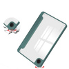 Etui Bizon Case Tab Clear Matt do Galaxy Tab A9, ciemnozielone