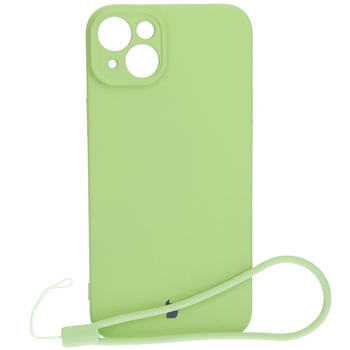 Etui Bizon Case Silicone do iPhone 15 Plus, jasnozielone