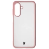 Etui Bizon Case Angelo do Galaxy A17 5G, półprzezroczyste z jasnoróżową ramką