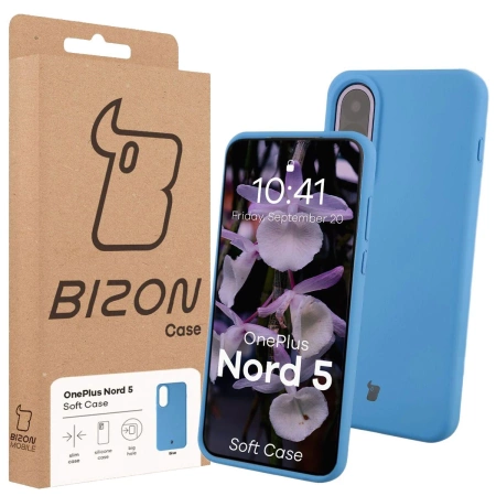 Silikonowe etui Bizon Soft Case do OnePlus Nord 5, niebieskie