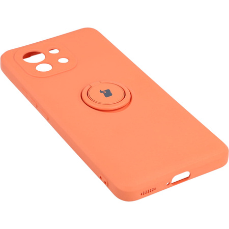 Etui Bizon Case Silicone Ring do Xiaomi Mi 11, pomarańczowe