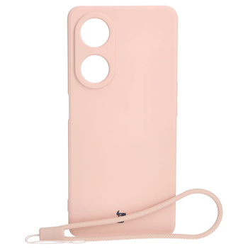 Etui Bizon Case Silicone Sq do Oppo A98 5G, jasnoróżowe