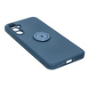 Etui Bizon Case Silicone Ring Sq do Galaxy A34 5G, granatowe