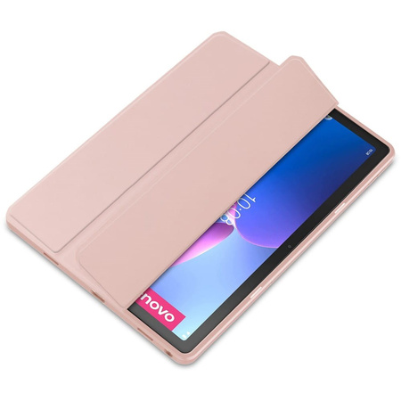 Etui Bizon Case Tab Clear Matt do Lenovo Tab M10 Plus Gen 3, różowozłote