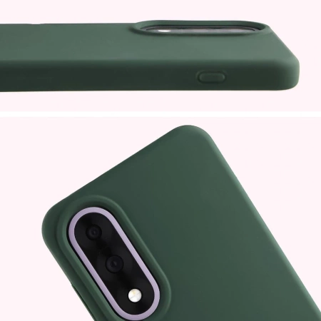 Silikonowe etui Bizon Soft Case do OnePlus Nord 5, ciemnozielone