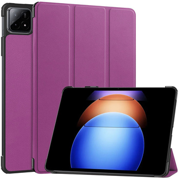 Etui Bizon Case Tab Croc do Xiaomi Pad 6S Pro, ciemnofioletowe