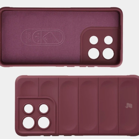 Pancerne etui Bizon Case Tur do Motorola Moto G86 Power 5G, burgundowe