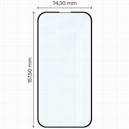 Szkło hartowane Bizon Glass Edge Duo do iPhone 15 Plus / 16 Plus, czarna ramka, 2 sztuki