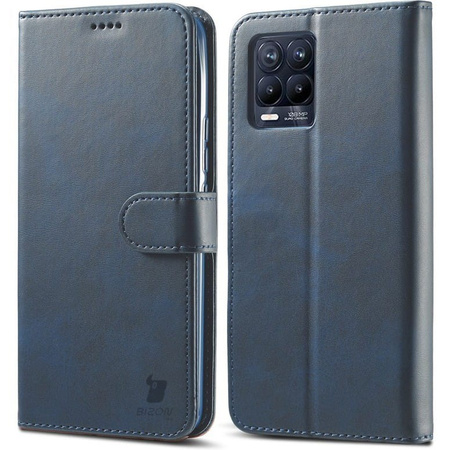 Etui Bizon Case Wallet do Realme 8 / 8 Pro 4G, granatowe