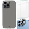 Etui + 2x szkło + obiektyw Bizon Case Clear Pack do iPhone 14 Pro Max, przezroczyste