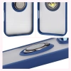 Etui z uchwytem na palec Bizon Case Hybrid Ring do Honor 400 Lite, przydymione z granatową ramką