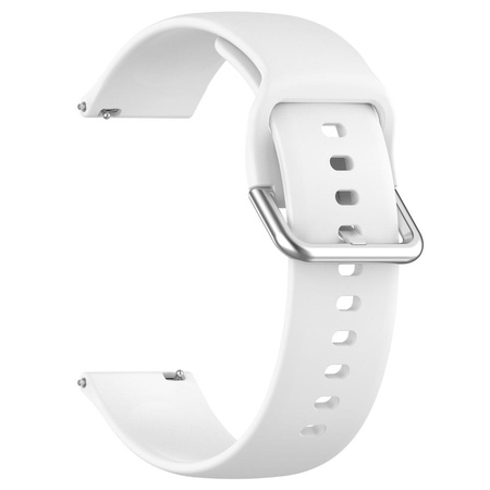 Pasek silikonowy do smartwatcha, Bizon Strap Watch Silicone Pro N, Quick Release 22 mm, biały