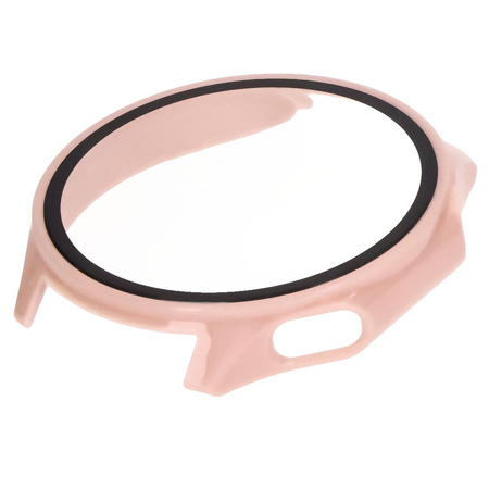 Etui ze szkłem do zegarka Bizon Case+Glass Watch do OnePlus Watch 3 / Oppo Watch X2, różowe
